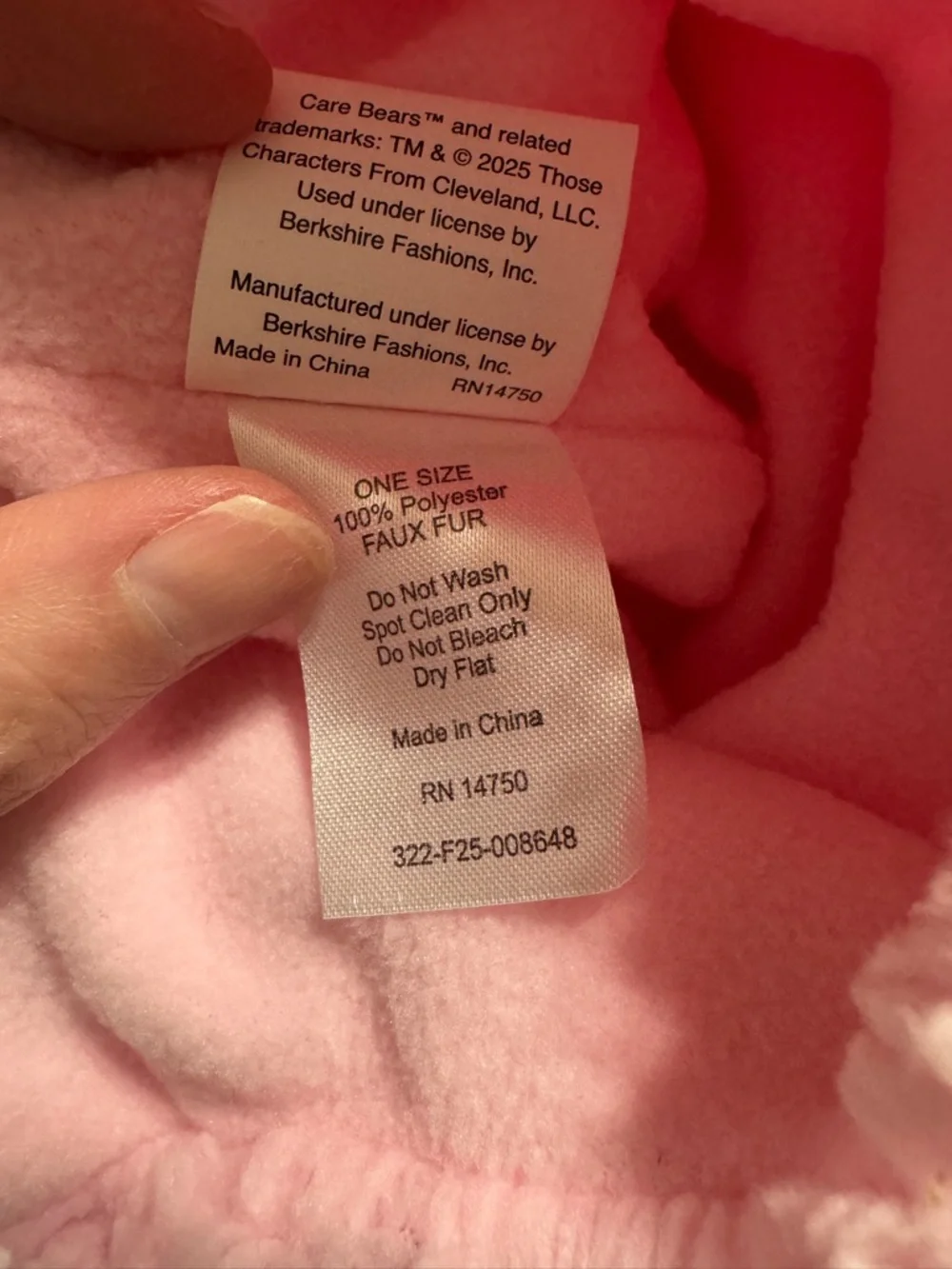 Care Bears Pink Sherpa Beanie and Mittens Set